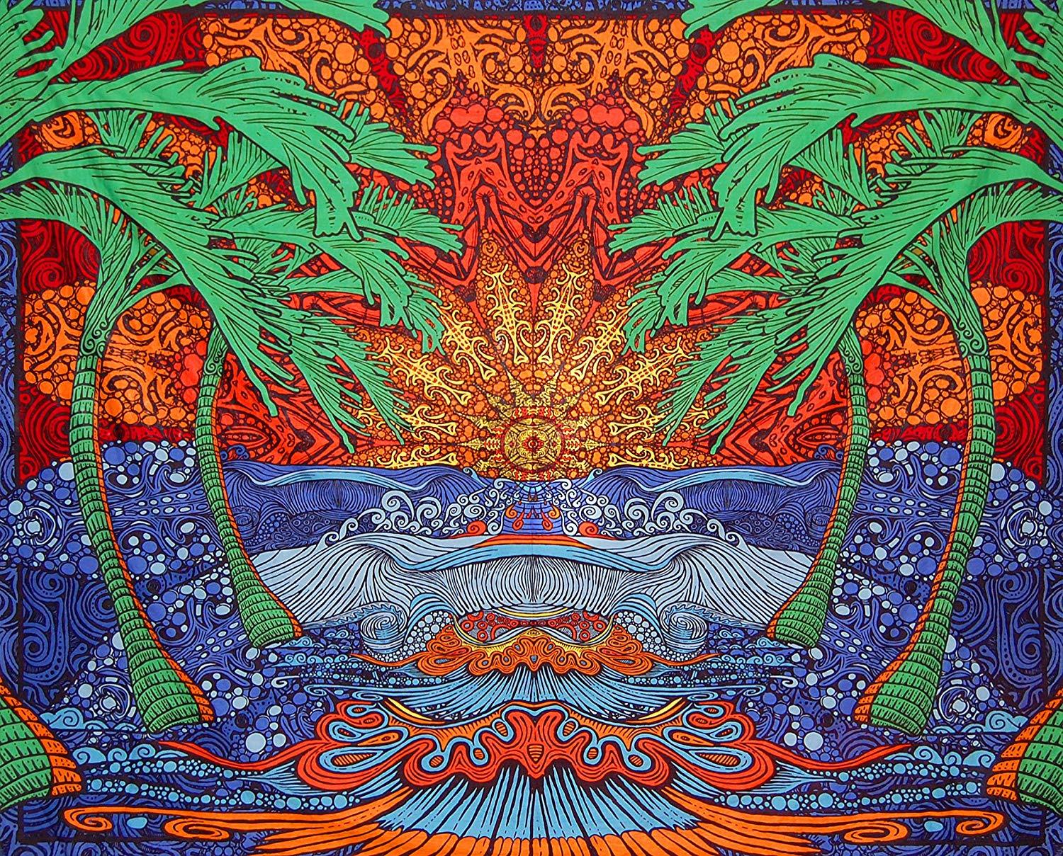 HKM-833363 Colorful Printed Wall Tapestry - 100% Polyester Fabric Decoration
