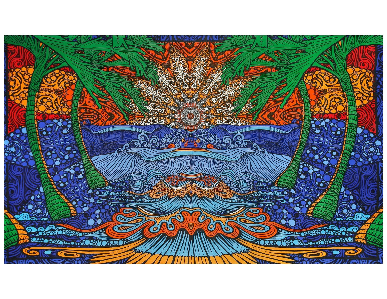 HKM-833363 Colorful Printed Wall Tapestry - 100% Polyester Fabric Decoration