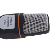 HKM-833363 Wired Microphone with Clip Holder for Chatting, Singing, and Karaoke - Compatible with PC