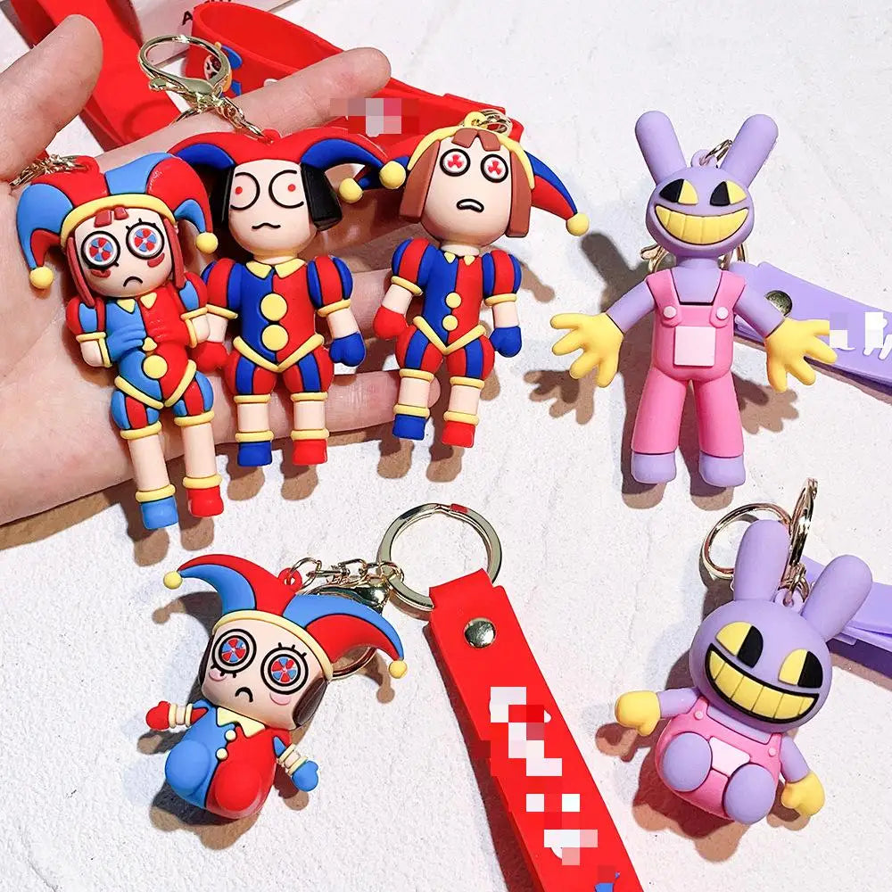 HKM-833491 Amazing Cartoon Keychain Pendant for Boys - Fun Rubber and Silicone Keychain Toy