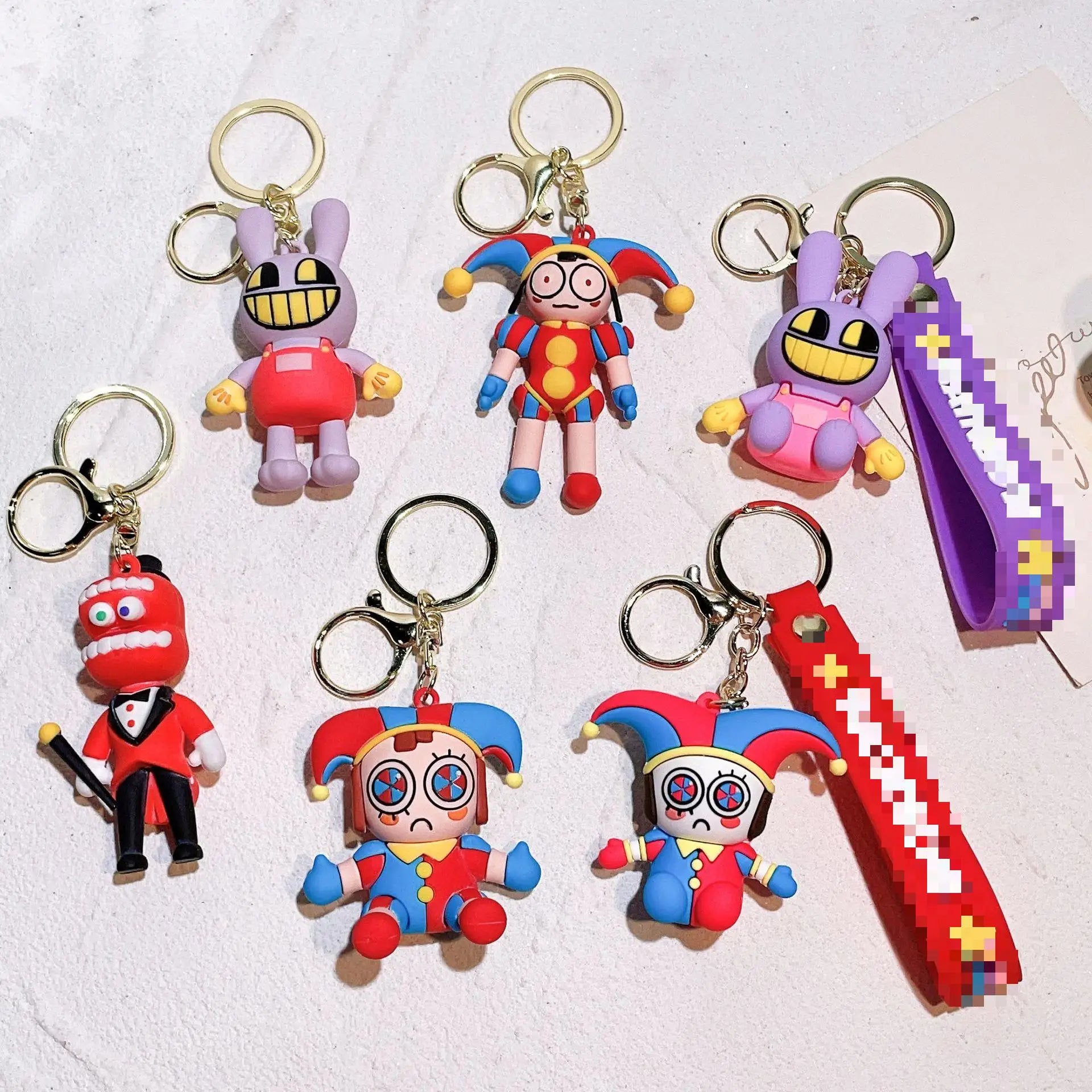 HKM-833491 Amazing Cartoon Keychain Pendant for Boys - Fun Rubber and Silicone Keychain Toy