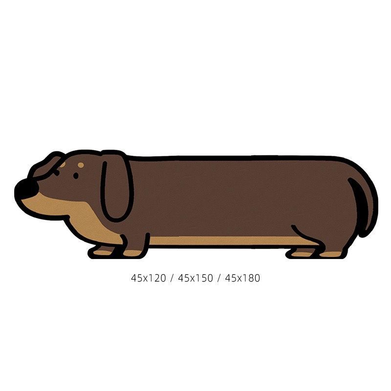 KTX-833555 Cute Lying Cat Diatom Oil Absorbent Non-Slip Mat for Hallway and Kitchen, Various Sizes