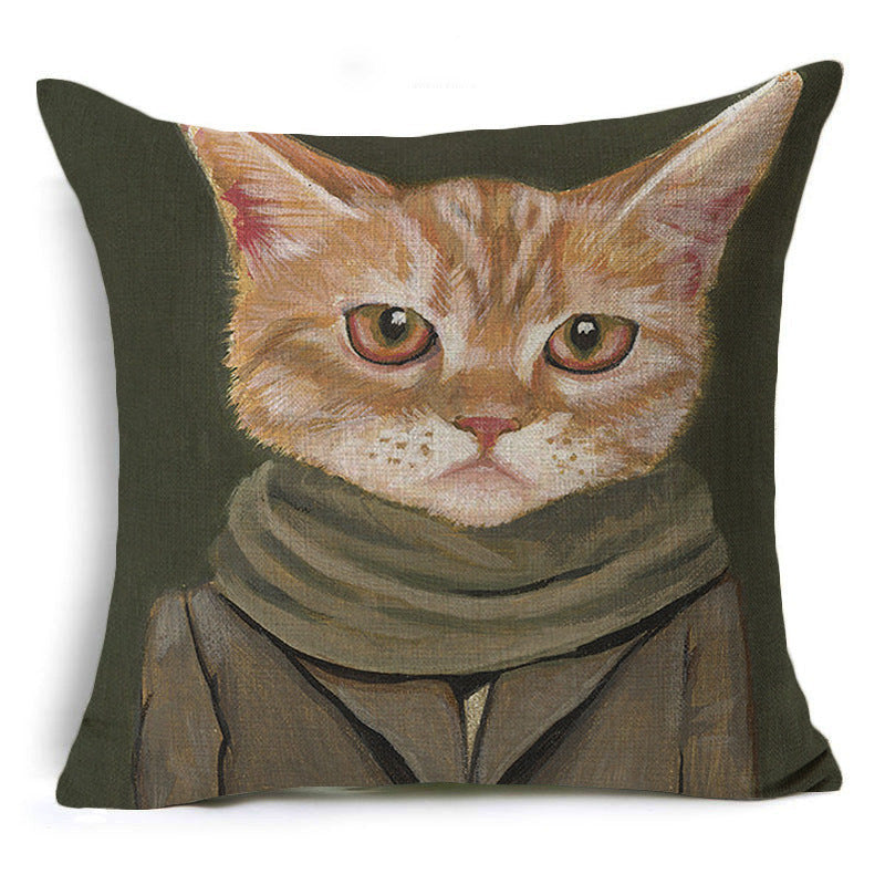 HKM-833619 Cartoon Anime Print Cotton Pillow Case - 45x45cm