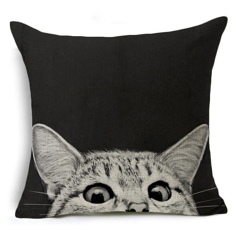 HKM-833619 Cartoon Anime Print Cotton Pillow Case - 45x45cm