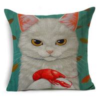 HKM-833619 Cartoon Anime Print Cotton Pillow Case - 45x45cm