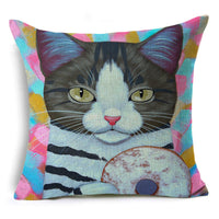 HKM-833619 Cartoon Anime Print Cotton Pillow Case - 45x45cm
