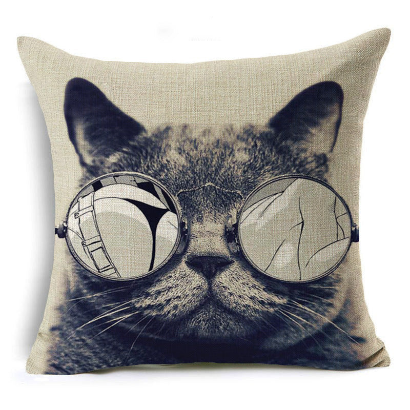 HKM-833619 Cartoon Anime Print Cotton Pillow Case - 45x45cm