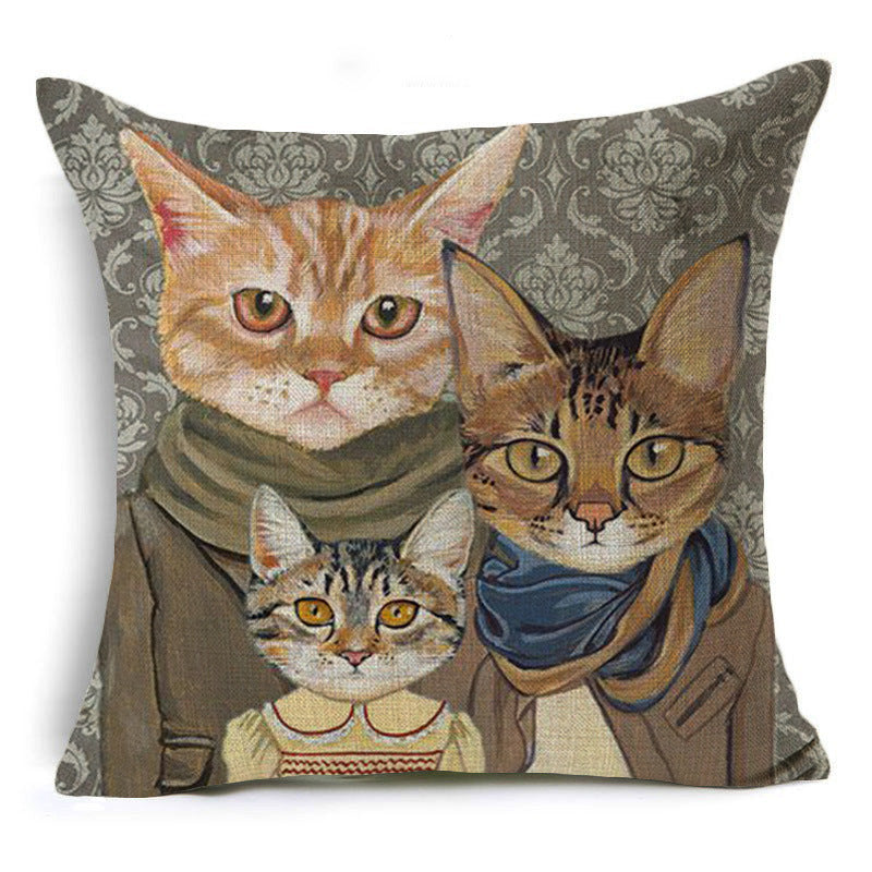 HKM-833619 Cartoon Anime Print Cotton Pillow Case - 45x45cm