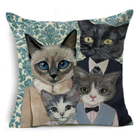 HKM-833619 Cartoon Anime Print Cotton Pillow Case - 45x45cm