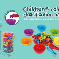 HKM-833619 Montessori Sensory Counting Dinosaur Game with Shape Matching and Sorting Cups for Kids