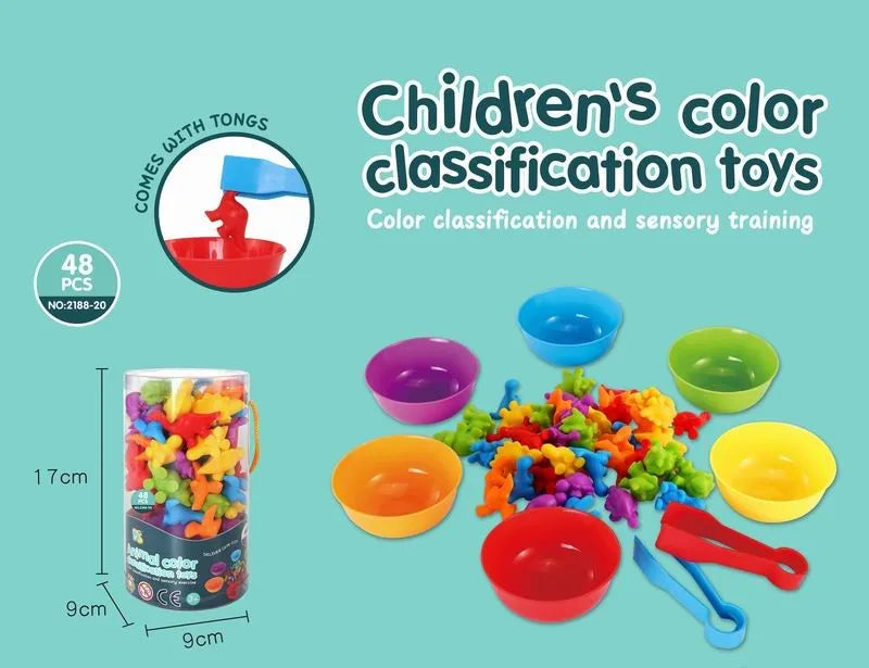 HKM-833619 Montessori Sensory Counting Dinosaur Game with Shape Matching and Sorting Cups for Kids