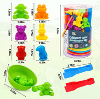 HKM-833619 Montessori Sensory Counting Dinosaur Game with Shape Matching and Sorting Cups for Kids