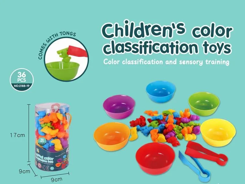HKM-833619 Montessori Sensory Counting Dinosaur Game with Shape Matching and Sorting Cups for Kids