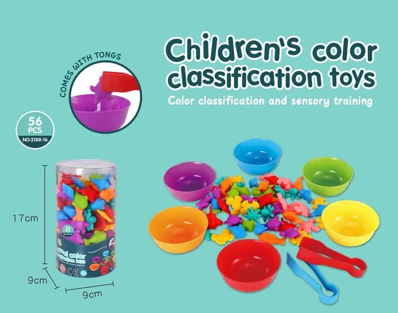 HKM-833619 Montessori Sensory Counting Dinosaur Game with Shape Matching and Sorting Cups for Kids