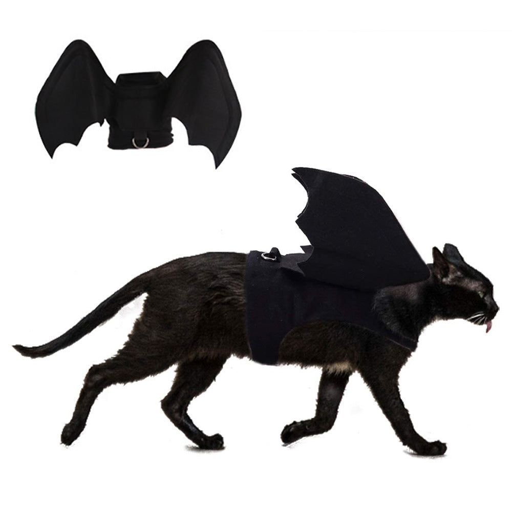 HKM-833683 Halloween Bat Wings Costume for Dogs and Cats - Warm, Comfortable with 3D Wings