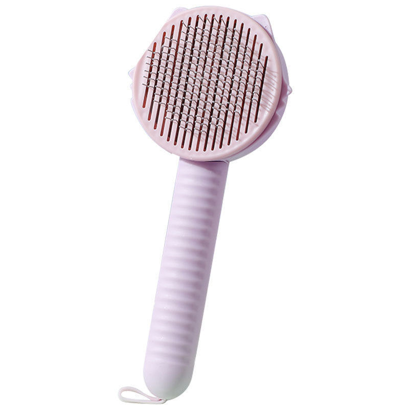 HKM-833747 Floating Hair Comb Brush for Dogs - Plastic Pet Grooming Tool in Green, Pink, and Blue, 22x8.8x5 cm