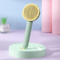 HKM-833747 Floating Hair Comb Brush for Dogs - Plastic Pet Grooming Tool in Green, Pink, and Blue, 22x8.8x5 cm