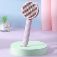 HKM-833747 Floating Hair Comb Brush for Dogs - Plastic Pet Grooming Tool in Green, Pink, and Blue, 22x8.8x5 cm