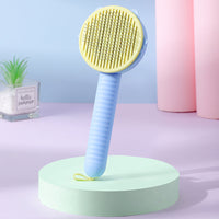 HKM-833747 Floating Hair Comb Brush for Dogs - Plastic Pet Grooming Tool in Green, Pink, and Blue, 22x8.8x5 cm