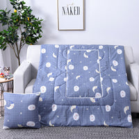 HKM-833811 Multifunctional Cartoon Plush Pillow Blanket - Soft Polyester Travel Quilt 40x40cm to 100x150cm