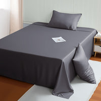 HKM-833811 Premium Bamboo Fiber Bed Sheet - Solid Colors, Various Sizes, Soft and Comfortable