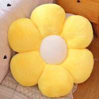 HKM-833939 Colorful Flower Plush Cushion - Super Soft Short Plush, 30-65 cm for Ages 7-14