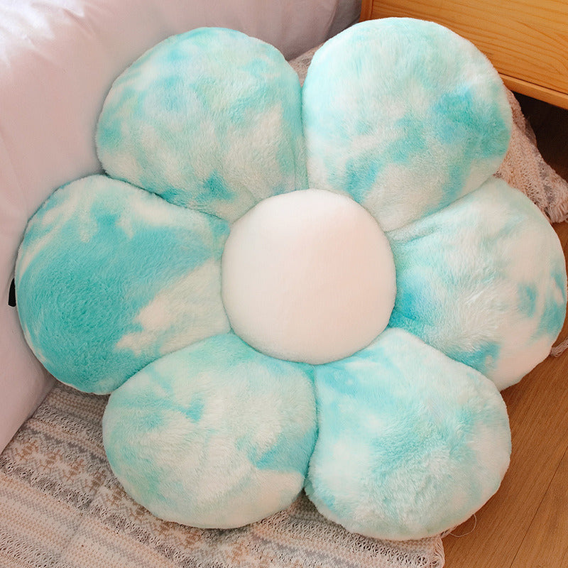 HKM-833939 Colorful Flower Plush Cushion - Super Soft Short Plush, 30-65 cm for Ages 7-14