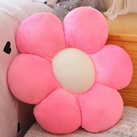 HKM-833939 Colorful Flower Plush Cushion - Super Soft Short Plush, 30-65 cm for Ages 7-14