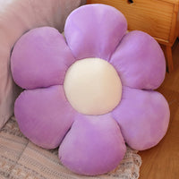 HKM-833939 Colorful Flower Plush Cushion - Super Soft Short Plush, 30-65 cm for Ages 7-14