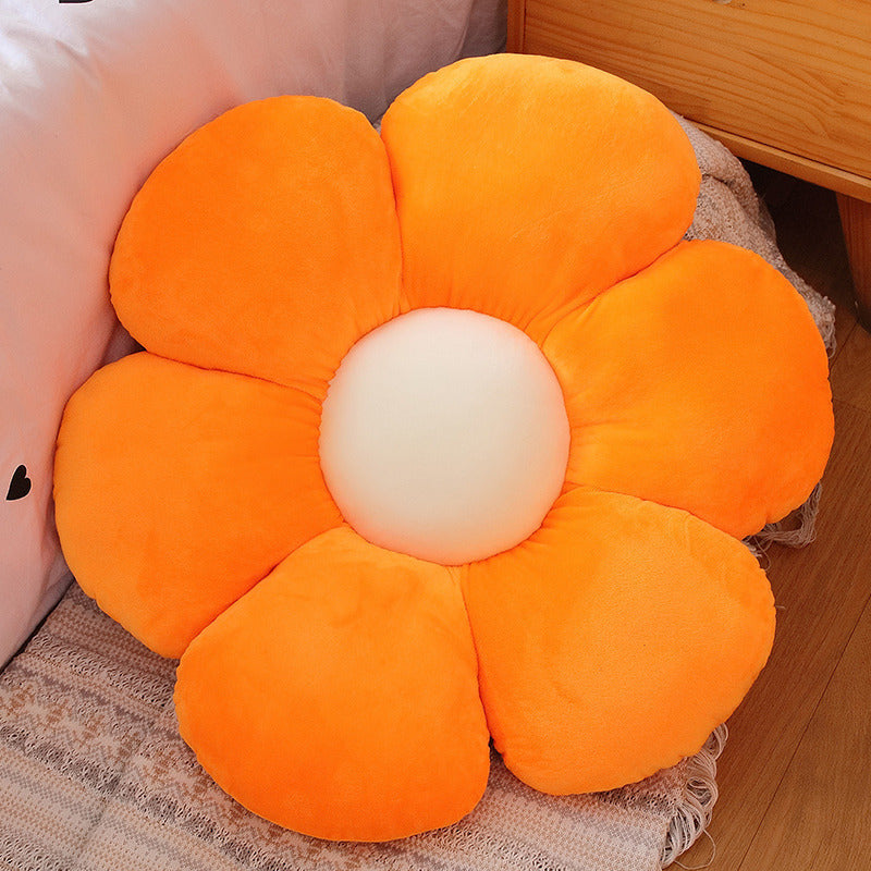HKM-833939 Colorful Flower Plush Cushion - Super Soft Short Plush, 30-65 cm for Ages 7-14