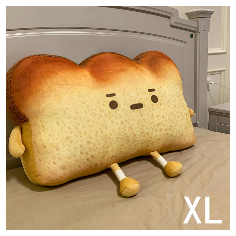 HKM-834131 Emotionally Adorable Cartoon Toast Plush Cushion - Soft PP Cotton Pillow in Various Sizes