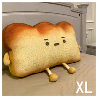 HKM-834131 Emotionally Adorable Cartoon Toast Plush Cushion - Soft PP Cotton Pillow in Various Sizes
