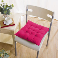 HKM-834195 4-Piece Soft Square Chair Cushion Set - 17.72in Comfortable Tie-On Seat Pads for Home, Office, and Travel