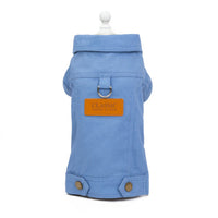 HKM-834259 Dogcat Autumn Traction Denim Jacket for Pets - Available in Blue, Green, and Yellow, Sizes S to 2XL