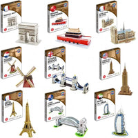 HKM-834387 Notre Dame Paris 3D Paper Puzzle for Kids and Adults, Educational DIY Toy Building Blocks, Under 50 Pieces