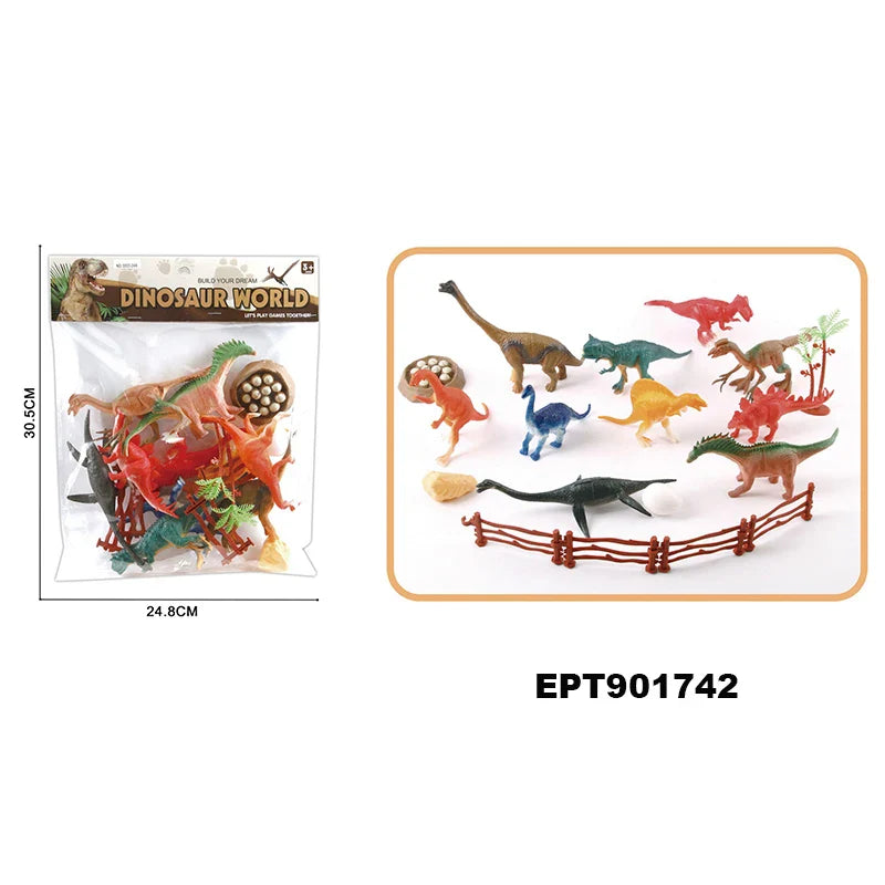 HKM-834451 Mini Tiny Dinosaur Figures for Kids Aged 4-7 - Fun Dinosaur Set, Ideal for Parties and Playtime
