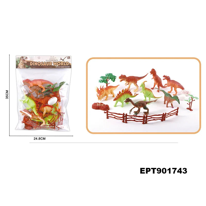HKM-834451 Mini Tiny Dinosaur Figures for Kids Aged 4-7 - Fun Dinosaur Set, Ideal for Parties and Playtime