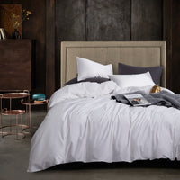 HKM-834579 Luxury Egyptian Cotton 60S Four-Piece Bed Cover Set - 100% Pure Cotton Fitted Sheet, Quilt Cover, and Pillow Covers