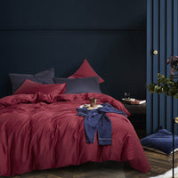 HKM-834579 Luxury Egyptian Cotton 60S Four-Piece Bed Cover Set - 100% Pure Cotton Fitted Sheet, Quilt Cover, and Pillow Covers