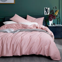 HKM-834579 Luxury Egyptian Cotton 60S Four-Piece Bed Cover Set - 100% Pure Cotton Fitted Sheet, Quilt Cover, and Pillow Covers