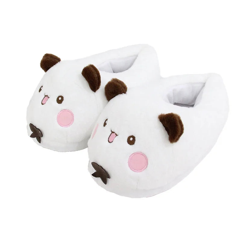 HKM-834643 Cozy 3D Plush Animal Slippers for Kids and Adults - Soft Indoor Cotton Footwear