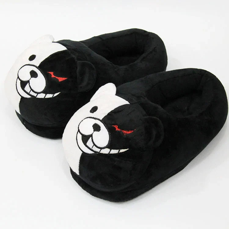 HKM-834643 Cozy 3D Plush Animal Slippers for Kids and Adults - Soft Indoor Cotton Footwear