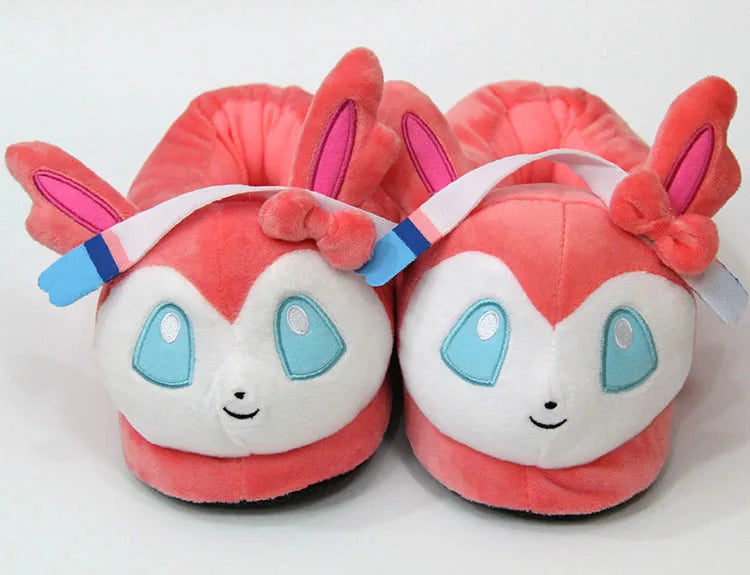 HKM-834643 Cozy 3D Plush Animal Slippers for Kids and Adults - Soft Indoor Cotton Footwear