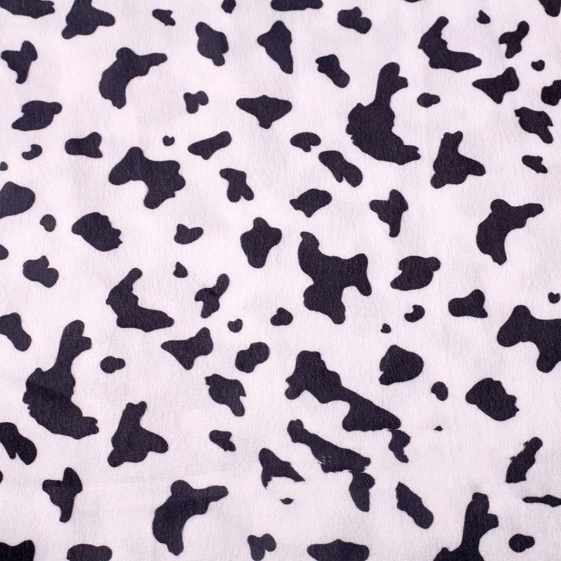 HKM-834643 Soft Animal Print Flannelette Fabric - 100% Polyester Decorative Cloth for All Seasons