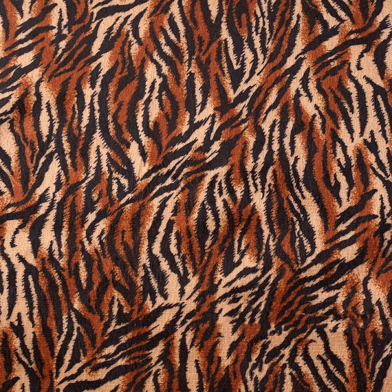 HKM-834643 Soft Animal Print Flannelette Fabric - 100% Polyester Decorative Cloth for All Seasons