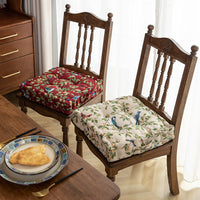 HKM-834707 American Style Floral Seat Cushion with Waist Support - Thick, Comfortable Design, Made from Polyester, 40x40x8cm