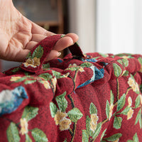HKM-834707 American Style Floral Seat Cushion with Waist Support - Thick, Comfortable Design, Made from Polyester, 40x40x8cm
