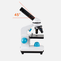 HKM-834835 Children's Optical Microscope with 25x Eyepiece and 40x Objective Lens, Includes Phone Holder and International Plug Options