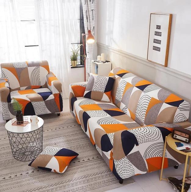 HKM-835027 Elastic Non-Slip Sofa Cover in Polyester Spandex for Modular Sofas, Multi-Sizes Available