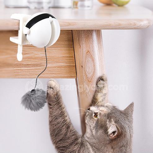 HKM-835155 Interactive Electronic Cat Toy with Motion and Real Fur Ball